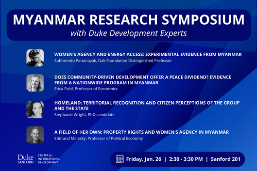 Myanmar Research Symposium with Duke Development Experts
